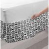 Ambesonne Strawberry Bed Skirt, Continuous Cartoon Style Simplistic Summer Time Strawberries Art, Elastic Bedskirt Dust Ruffle Wrap Around for Bedding Decor, Full, Rose Dark Pink and Green(Charcoal Grey)