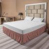Ambesonne Strawberry Bed Skirt, Continuous Cartoon Style Simplistic Summer Time Strawberries Art, Elastic Bedskirt Dust Ruffle Wrap Around for Bedding Decor, Full, Rose Dark Pink and Green(Ruby Fern Green)