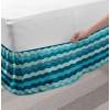 Ambesonne Strawberry Bed Skirt, Continuous Cartoon Style Simplistic Summer Time Strawberries Art, Elastic Bedskirt Dust Ruffle Wrap Around for Bedding Decor, Full, Rose Dark Pink and Green(Turquoise Teal Blue)
