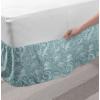 Ambesonne Strawberry Bed Skirt, Continuous Cartoon Style Simplistic Summer Time Strawberries Art, Elastic Bedskirt Dust Ruffle Wrap Around for Bedding Decor, Full, Rose Dark Pink and Green(Teal Cadet Blue)