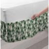 Ambesonne Strawberry Bed Skirt, Continuous Cartoon Style Simplistic Summer Time Strawberries Art, Elastic Bedskirt Dust Ruffle Wrap Around for Bedding Decor, Full, Rose Dark Pink and Green(Reseda Green Green)