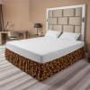Ambesonne Strawberry Bed Skirt, Continuous Cartoon Style Simplistic Summer Time Strawberries Art, Elastic Bedskirt Dust Ruffle Wrap Around for Bedding Decor, Full, Rose Dark Pink and Green(Taupe and Burnt Sienna)