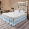 Ambesonne Strawberry Bed Skirt, Continuous Cartoon Style Simplistic Summer Time Strawberries Art, Elastic Bedskirt Dust Ruffle Wrap Around for Bedding Decor, Full, Rose Dark Pink and Green(Dark Turquoise White)