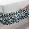 Ambesonne Strawberry Bed Skirt, Continuous Cartoon Style Simplistic Summer Time Strawberries Art, Elastic Bedskirt Dust Ruffle Wrap Around for Bedding Decor, Full, Rose Dark Pink and Green(Blue and White)