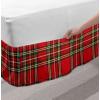 Ambesonne Strawberry Bed Skirt, Continuous Cartoon Style Simplistic Summer Time Strawberries Art, Elastic Bedskirt Dust Ruffle Wrap Around for Bedding Decor, Full, Rose Dark Pink and Green(Red)