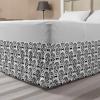 Ambesonne Strawberry Bed Skirt, Continuous Cartoon Style Simplistic Summer Time Strawberries Art, Elastic Bedskirt Dust Ruffle Wrap Around for Bedding Decor, Full, Rose Dark Pink and Green(Charcoal Grey)