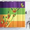 Ambesonne Cartoon Shower Curtain, Floral Fun Print with Colorful Flowers Illustration Whimsical Summer Ornament, Cloth Fabric Bathroom Decor Set with Hooks, 69″ W x 70″ L, Multicolor White(Pastel Yellow Multicolor)