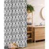 Ambesonne Cartoon Shower Curtain, Floral Fun Print with Colorful Flowers Illustration Whimsical Summer Ornament, Cloth Fabric Bathroom Decor Set with Hooks, 69″ W x 70″ L, Multicolor White(Charcoal Grey White)