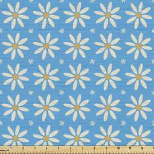 Ambesonne Bird Print Fabric by The Yard, Cartoon Pattern with Flying Pelicans, Decorative Fabric for Upholstery and Home Accents, 1 Yard, Eggshell(Azure Blue)