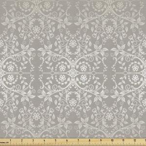 Ambesonne Bird Print Fabric by The Yard, Cartoon Pattern with Flying Pelicans, Decorative Fabric for Upholstery and Home Accents, 1 Yard, Eggshell(Warm Taupe)