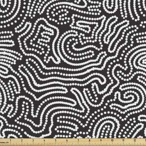 Ambesonne Bird Print Fabric by The Yard, Cartoon Pattern with Flying Pelicans, Decorative Fabric for Upholstery and Home Accents, 1 Yard, Eggshell(White Black)