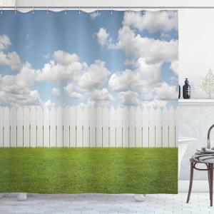 Ambesonne Cartoon Shower Curtain, Floral Fun Print with Colorful Flowers Illustration Whimsical Summer Ornament, Cloth Fabric Bathroom Decor Set with Hooks, 69″ W x 70″ L, Multicolor White(Multicolor Off White)