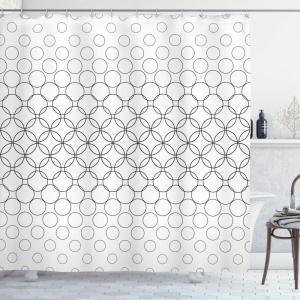 Ambesonne Cartoon Shower Curtain, Floral Fun Print with Colorful Flowers Illustration Whimsical Summer Ornament, Cloth Fabric Bathroom Decor Set with Hooks, 69″ W x 70″ L, Multicolor White(Off White Charcoal Grey)