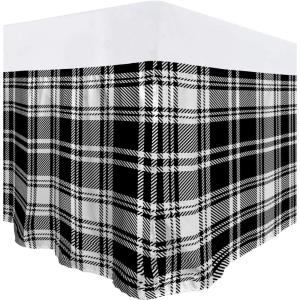 Ambesonne Strawberry Bed Skirt, Continuous Cartoon Style Simplistic Summer Time Strawberries Art, Elastic Bedskirt Dust Ruffle Wrap Around for Bedding Decor, Full, Rose Dark Pink and Green(Black)