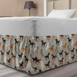 Ambesonne Strawberry Bed Skirt, Continuous Cartoon Style Simplistic Summer Time Strawberries Art, Elastic Bedskirt Dust Ruffle Wrap Around for Bedding Decor, Full, Rose Dark Pink and Green(Pale Sage Green)