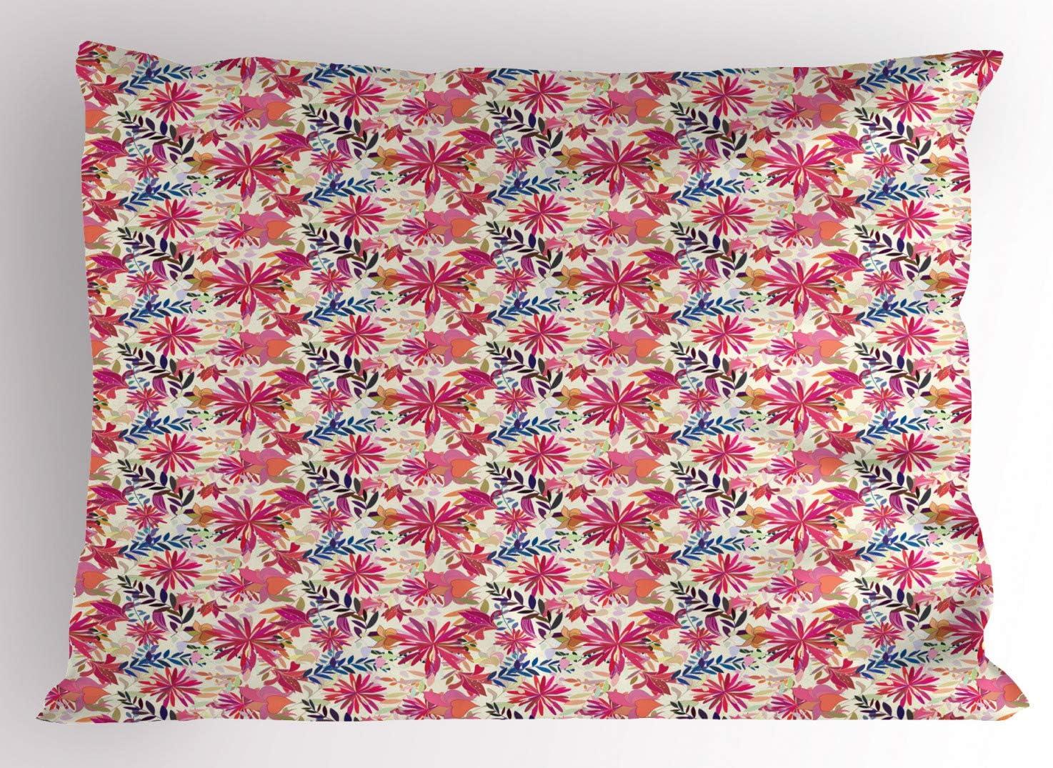 imageAmbesonne Heart Pillow Sham Set of 2 Valentines Days Theme Romance Pattern in Simplistic Style Rhythmic Quality Microfiber Bedding Item for All Seasons 26 x 20 Pale Pink Dark TaupeSalmon and Multicolor