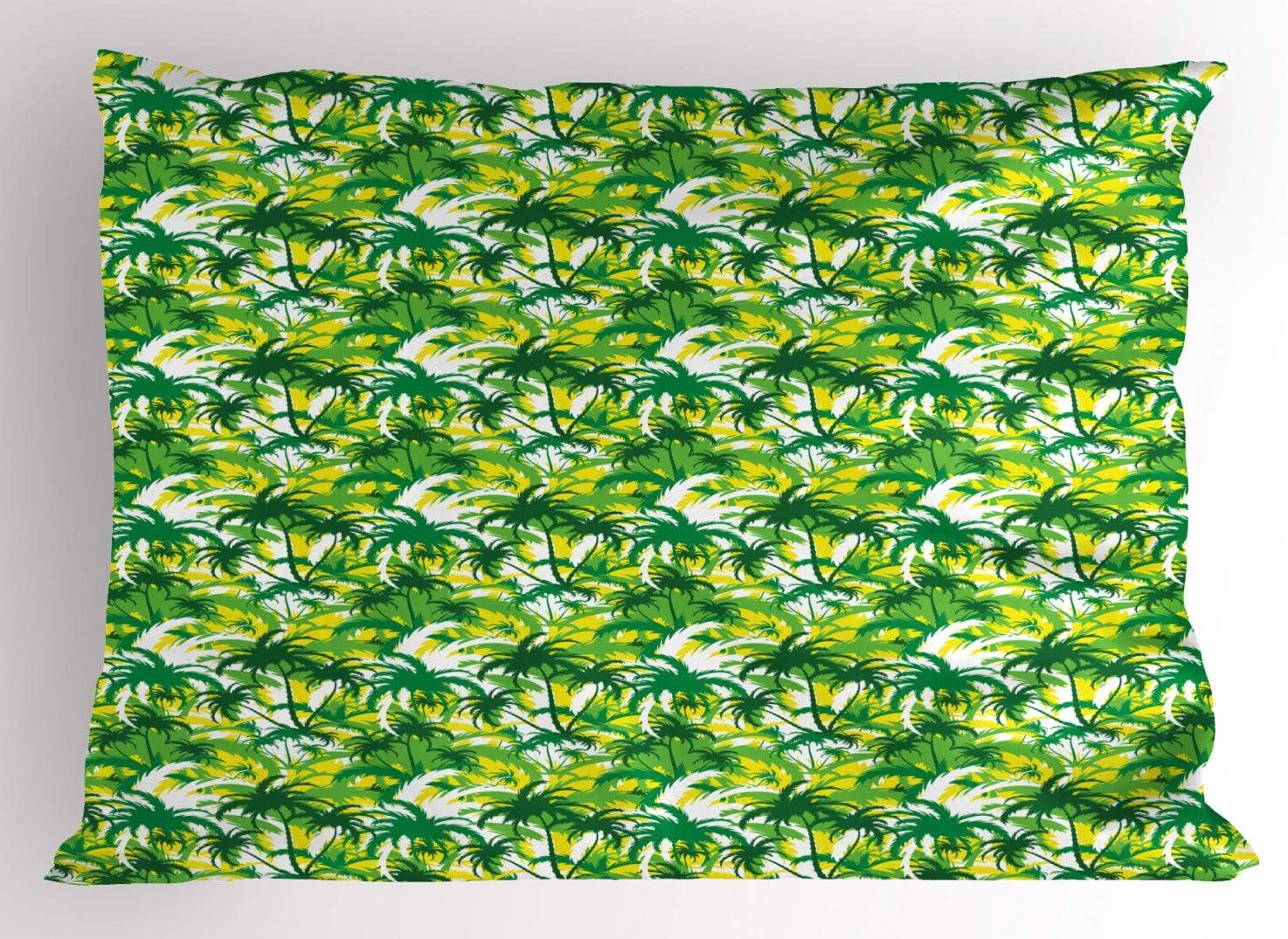 imageAmbesonne Heart Pillow Sham Set of 2 Valentines Days Theme Romance Pattern in Simplistic Style Rhythmic Quality Microfiber Bedding Item for All Seasons 26 x 20 Pale Pink Dark TaupeShamrock Green Yellow
