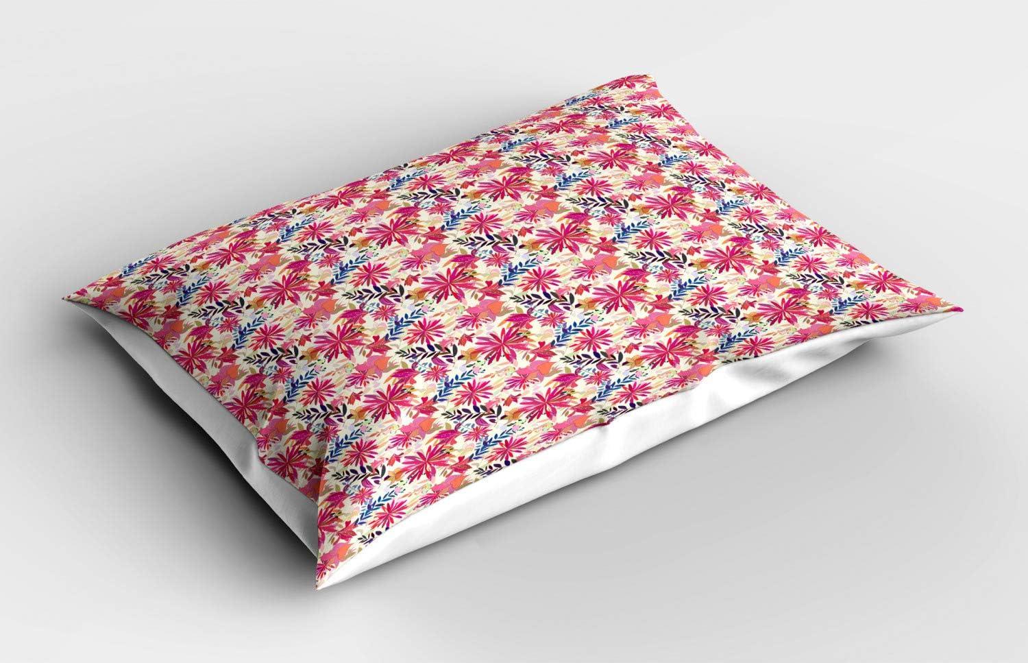 imageAmbesonne Heart Pillow Sham Set of 2 Valentines Days Theme Romance Pattern in Simplistic Style Rhythmic Quality Microfiber Bedding Item for All Seasons 26 x 20 Pale Pink Dark TaupeSalmon and Multicolor