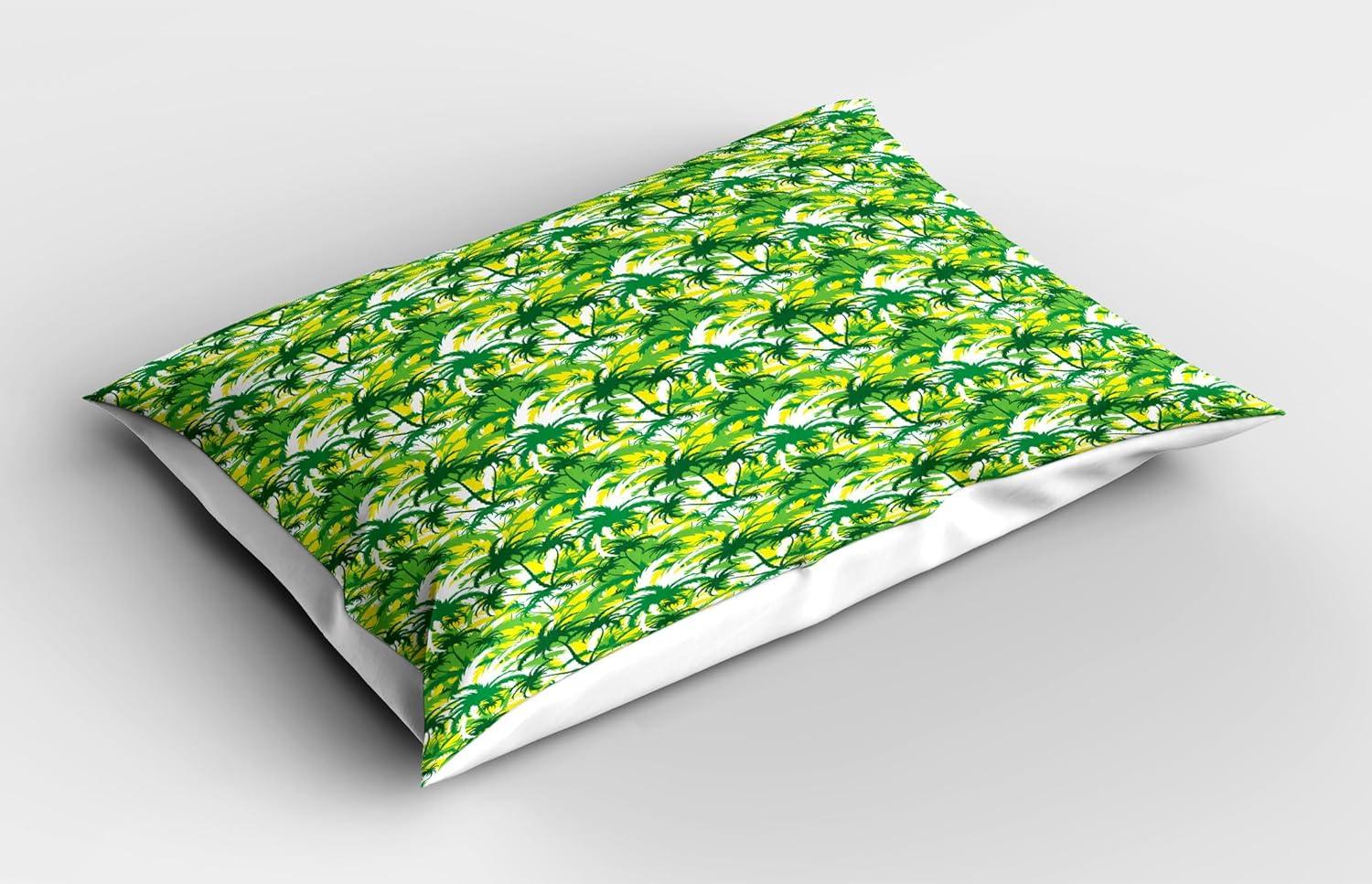 imageAmbesonne Heart Pillow Sham Set of 2 Valentines Days Theme Romance Pattern in Simplistic Style Rhythmic Quality Microfiber Bedding Item for All Seasons 26 x 20 Pale Pink Dark TaupeShamrock Green Yellow
