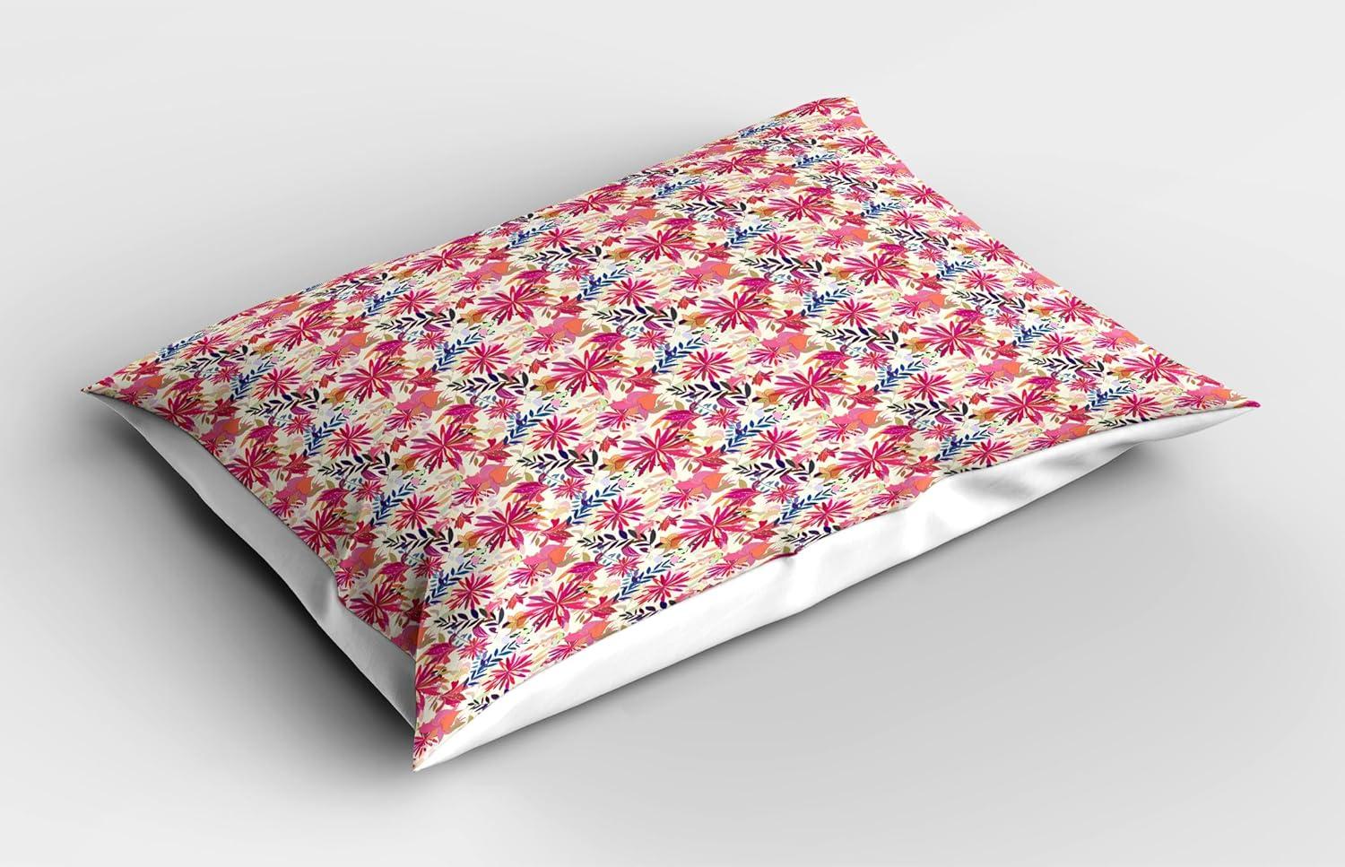 imageAmbesonne Heart Pillow Sham Set of 2 Valentines Days Theme Romance Pattern in Simplistic Style Rhythmic Quality Microfiber Bedding Item for All Seasons 26 x 20 Pale Pink Dark TaupeSalmon and Multicolor