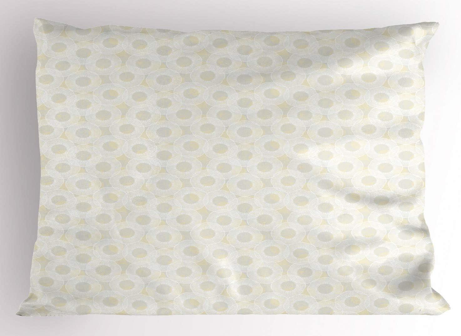imageAmbesonne Pearls Pillow Sham Set of 2 Valentines Day Theme Art Roses Heart on Striped Bridal Backdrop Quality Microfiber Bedding Item for All Seasons 26 x 20 Blue Purple PinkGrey Yellow White