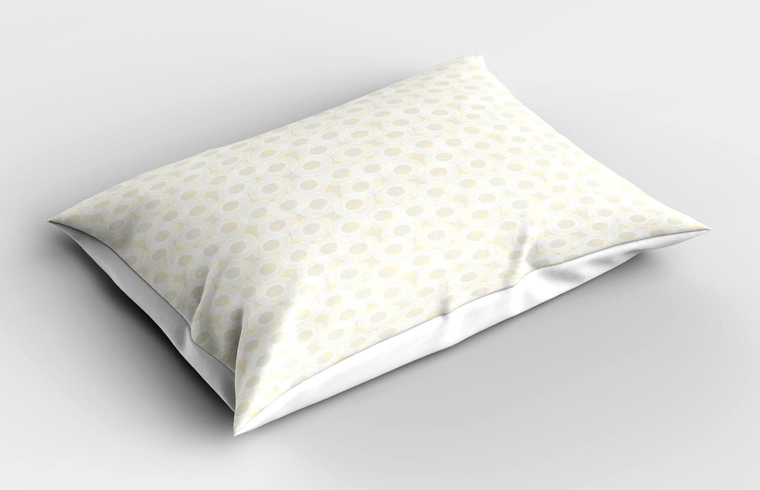 imageAmbesonne Pearls Pillow Sham Set of 2 Valentines Day Theme Art Roses Heart on Striped Bridal Backdrop Quality Microfiber Bedding Item for All Seasons 26 x 20 Blue Purple PinkGrey Yellow White