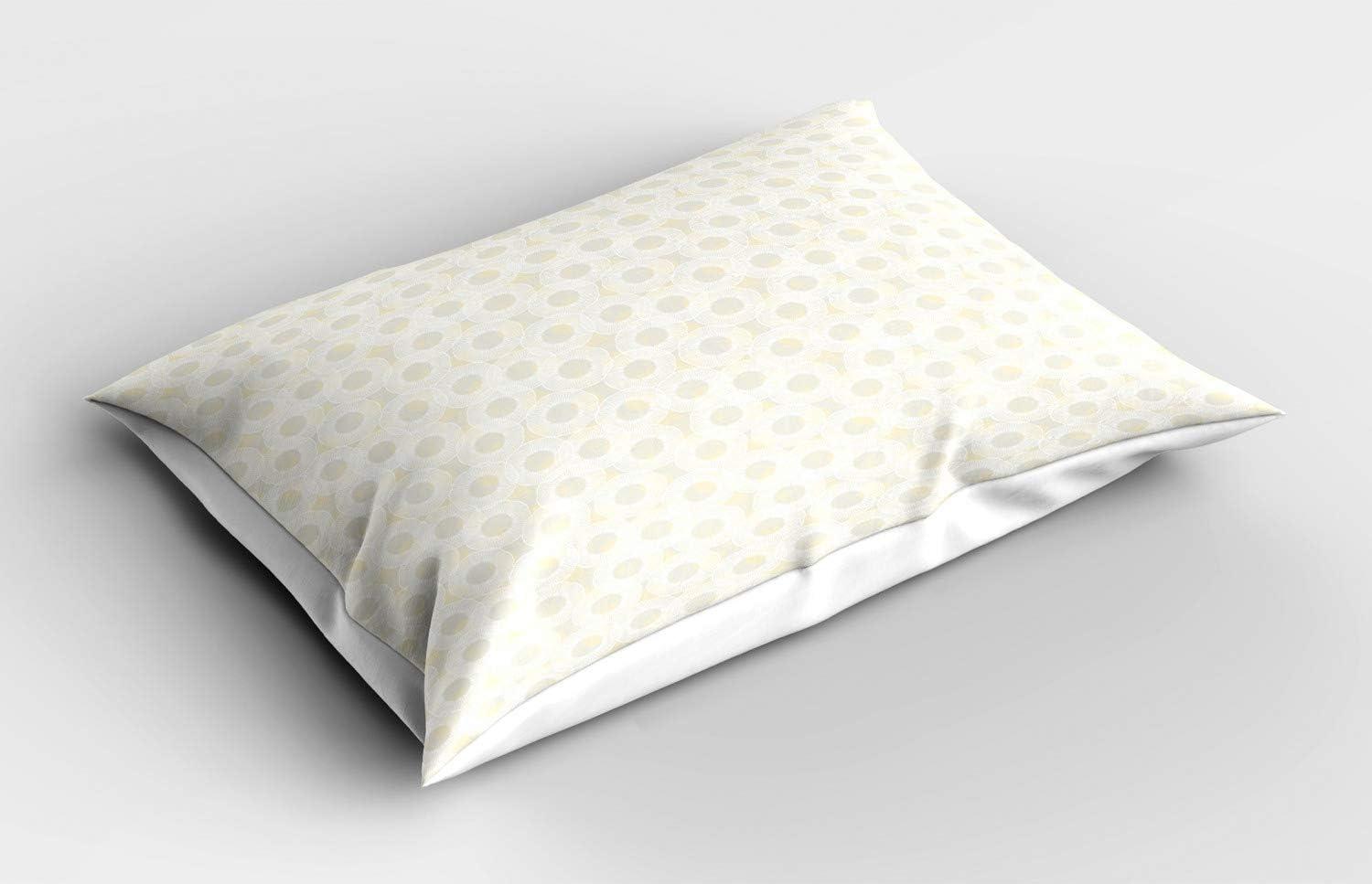 imageAmbesonne Pearls Pillow Sham Set of 2 Valentines Day Theme Art Roses Heart on Striped Bridal Backdrop Quality Microfiber Bedding Item for All Seasons 26 x 20 Blue Purple PinkGrey Yellow White
