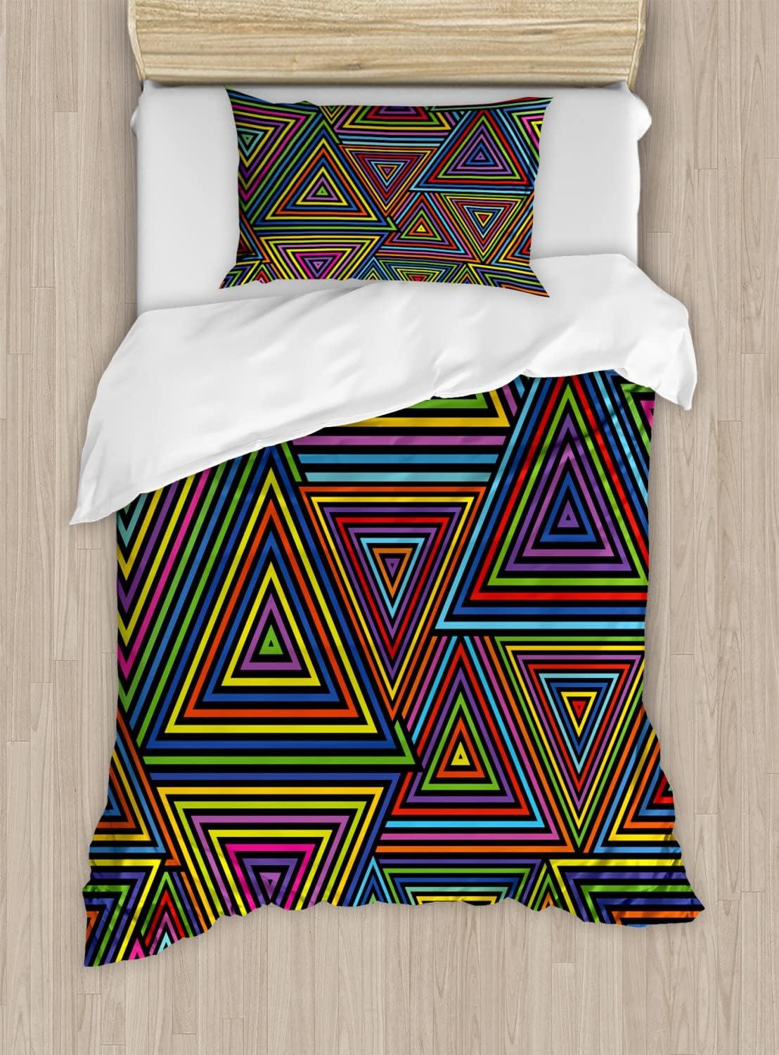 imageAmbesonne Romantic Duvet Cover Sets Valentines Day Love Themed Paris Coffee Wine Parfumes Bikes with Heart Backdrop Bedding Set with 2 Duvet Covers amp 4 Pillowcases 2 Pack Queen Size MulticolorIndigo Multicolor