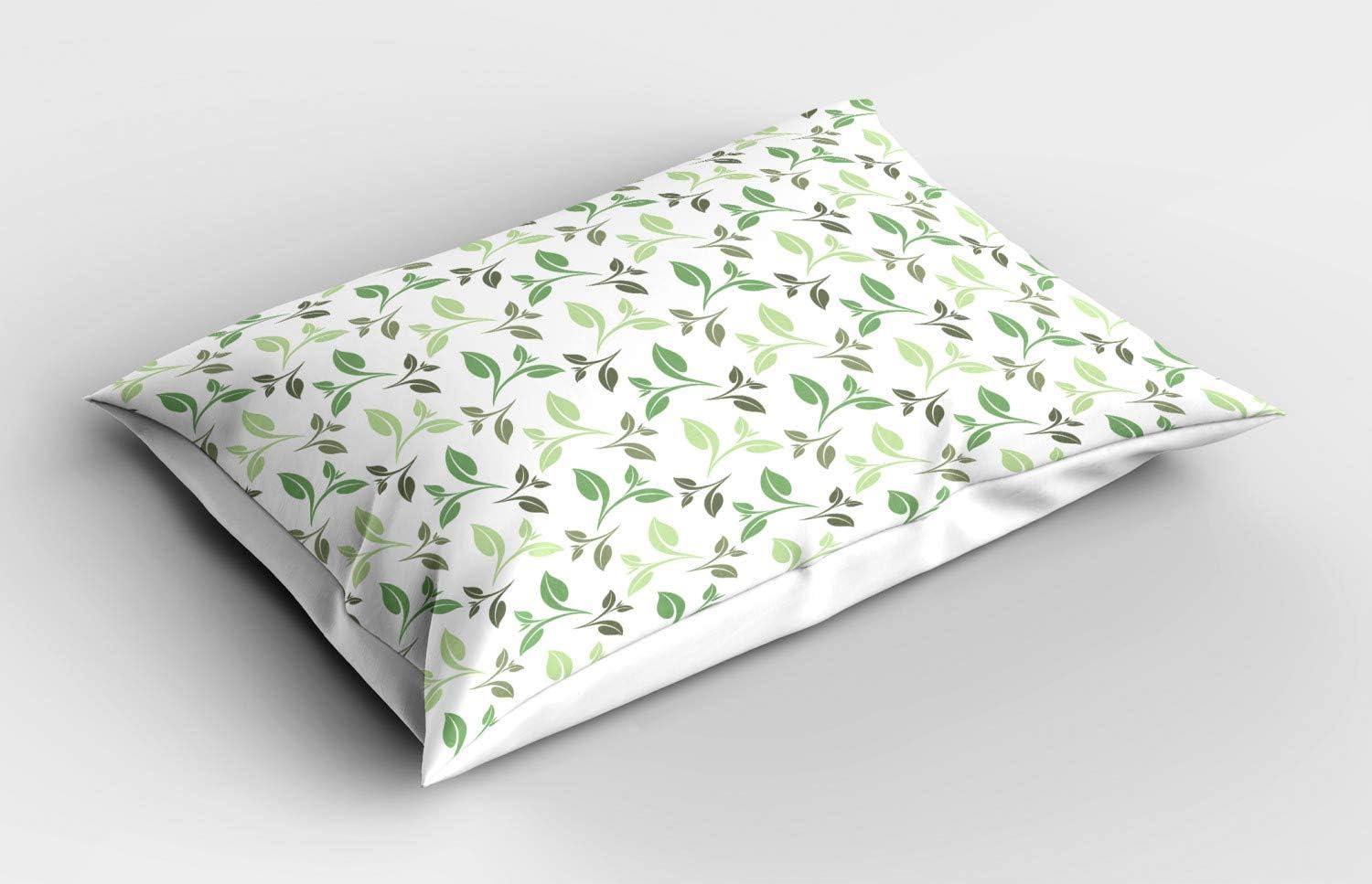 imageAmbesonne Valentines Day Pillow Sham Set of 2 Abstract Hearts Lollipops Rhythmic Romance Illustration Quality Microfiber Bedding Item for All Seasons 26 x 20 Vermilion PearlGreen Army Green