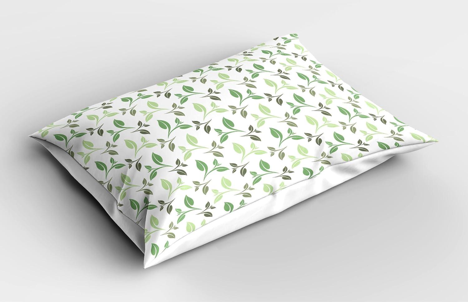 imageAmbesonne Valentines Day Pillow Sham Set of 2 Abstract Hearts Lollipops Rhythmic Romance Illustration Quality Microfiber Bedding Item for All Seasons 26 x 20 Vermilion PearlGreen Army Green