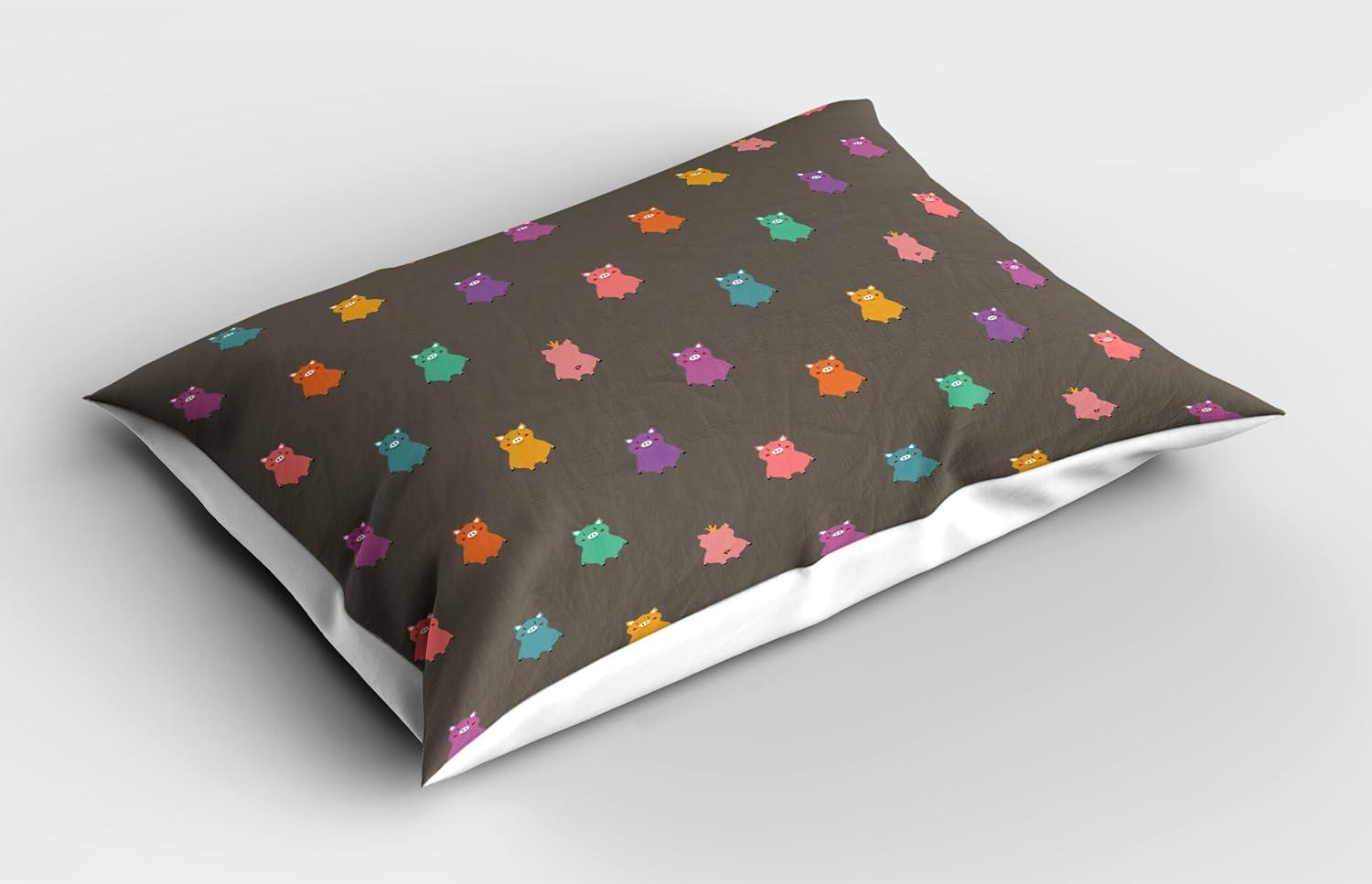 imageAmbesonne Valentines Day Pillow Sham Set of 2 Love Theme Striped Hearts February Fourteen Romantic Art Quality Microfiber Bedding Item for All Seasons 36 x 20 Quartz LilacViolet Coral