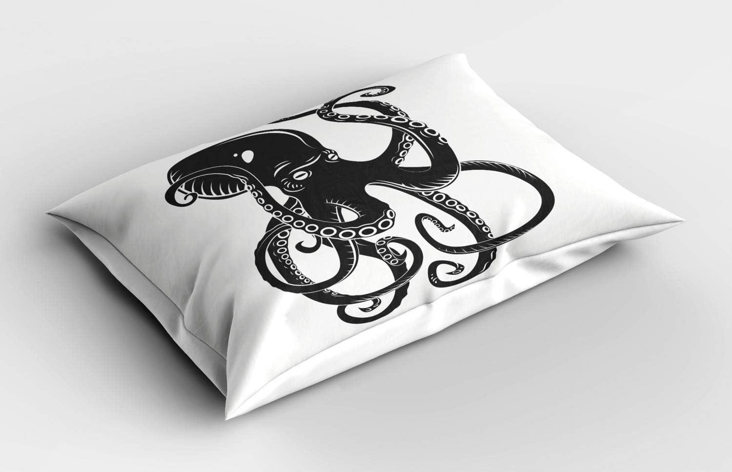imageAmbesonne Valentines Day Pillow Sham Set of 2 Love Theme Striped Hearts February Fourteen Romantic Art Quality Microfiber Bedding Item for All Seasons 36 x 20 Quartz LilacBlack