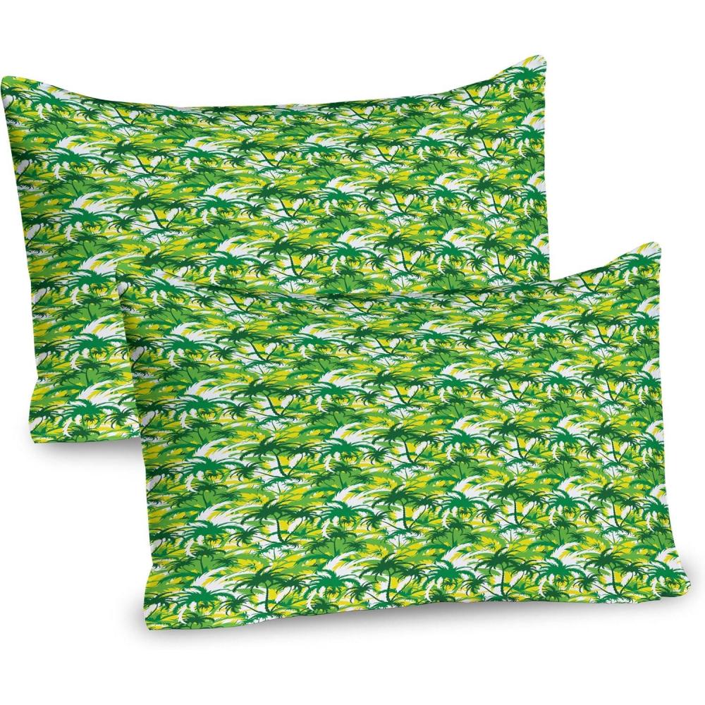 imageAmbesonne Heart Pillow Sham Set of 2 Valentines Days Theme Romance Pattern in Simplistic Style Rhythmic Quality Microfiber Bedding Item for All Seasons 26 x 20 Pale Pink Dark TaupeShamrock Green Yellow