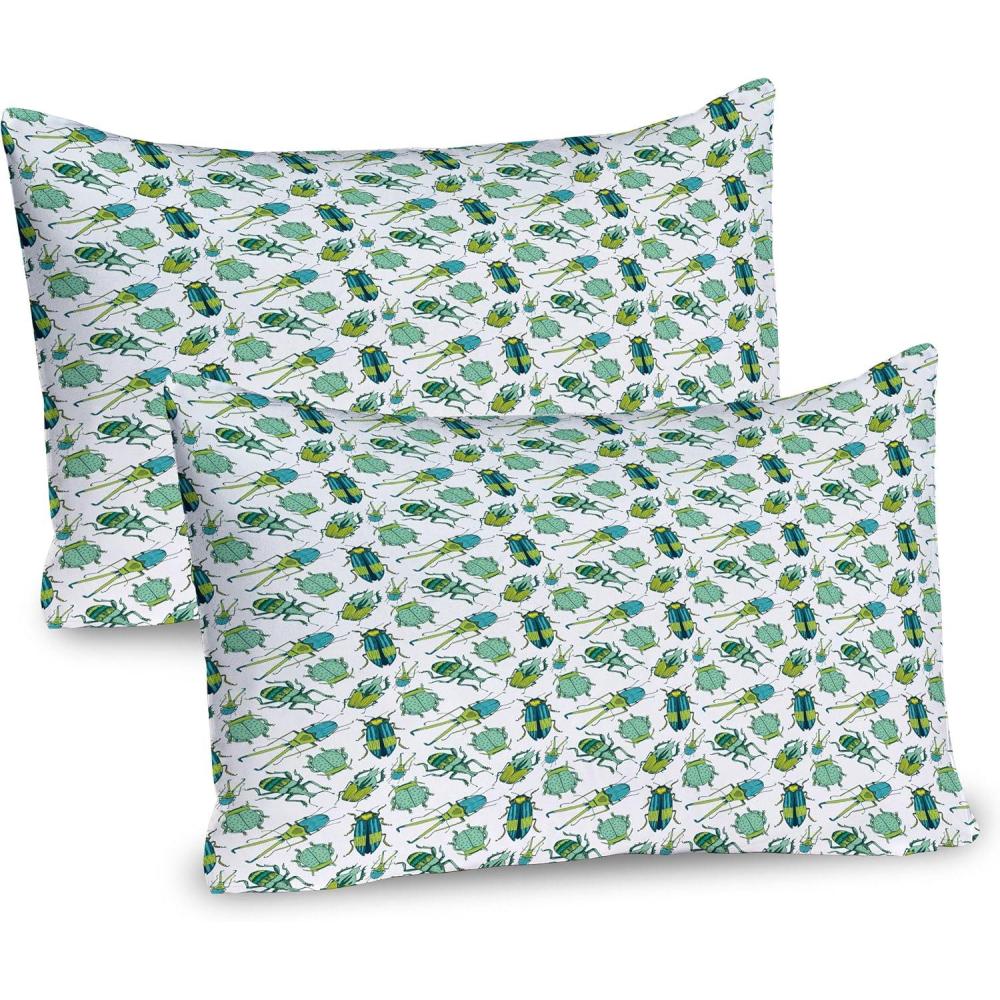 imageAmbesonne Heart Pillow Sham Set of 2 Valentines Days Theme Romance Pattern in Simplistic Style Rhythmic Quality Microfiber Bedding Item for All Seasons 26 x 20 Pale Pink Dark TaupeHunter Green Mint Green