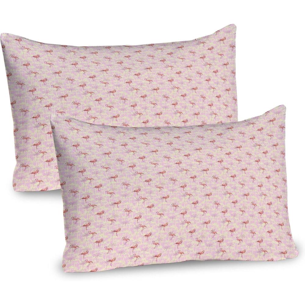 imageAmbesonne Heart Pillow Sham Set of 2 Valentines Days Theme Romance Pattern in Simplistic Style Rhythmic Quality Microfiber Bedding Item for All Seasons 26 x 20 Pale Pink Dark TaupeCream Pale Pink