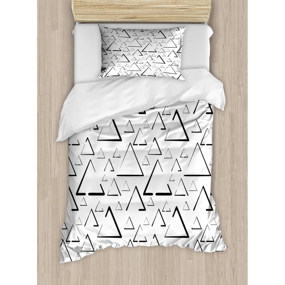 imageAmbesonne Romantic Duvet Cover Set Valentines Day Pattern with Bullseye Circles Love Ornate Heart Shapes Decorative 3 Piece Bedding Set with 2 Pillow Shams Queen Size Seafoam PinkBlack Off White