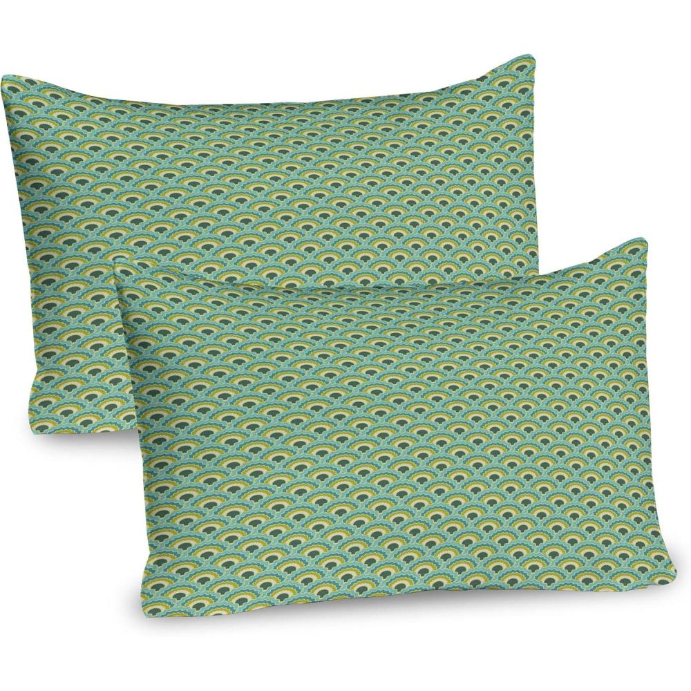 imageAmbesonne Valentines Day Pillow Sham Set of 2 Abstract Hearts Lollipops Rhythmic Romance Illustration Quality Microfiber Bedding Item for All Seasons 26 x 20 Vermilion PearlGrey Teal Seafoam