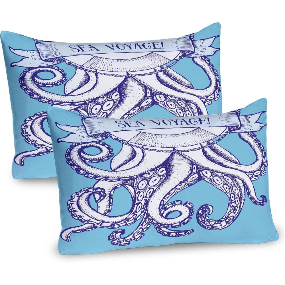 imageAmbesonne Valentines Day Pillow Sham Set of 2 Love Theme Striped Hearts February Fourteen Romantic Art Quality Microfiber Bedding Item for All Seasons 36 x 20 Quartz LilacPurple Blue