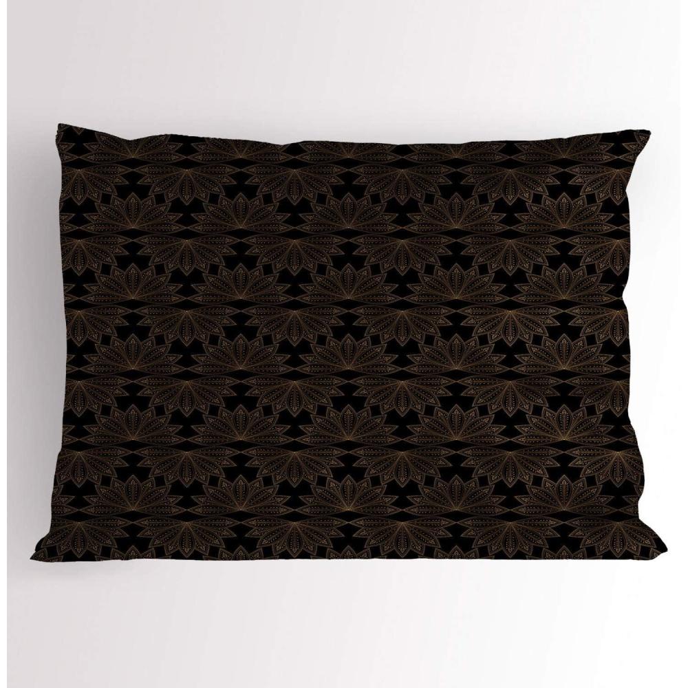 imageAmbesonne Valentines Day Pillow Sham Set of 2 Romantic Tree with Blooming Hearts with Bike and Petals Vintage Art Quality Microfiber Bedding Item for All Seasons 36 x 20 Cream VermilionBlack and Brown
