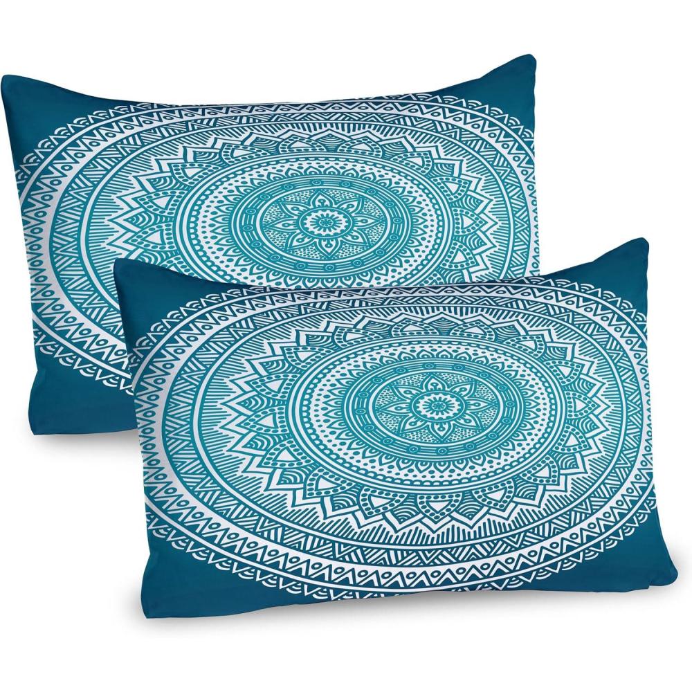 imageAmbesonne Valentines Day Pillow Sham Set of 2 Romantic Tree with Blooming Hearts with Bike and Petals Vintage Art Quality Microfiber Bedding Item for All Seasons 36 x 20 Cream VermilionDark Turquoise