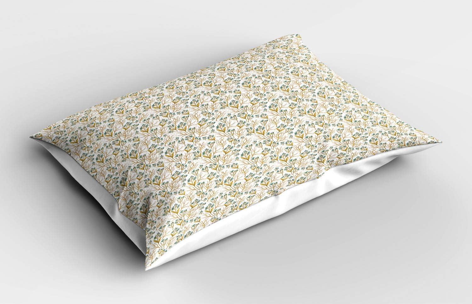 imageAmbesonne Birds Pillow Sham Set of 2 2 Birds on a Branch Singing Love Songs Friend Valentine Couple Hope Living Quality Microfiber Bedding Item for All Seasons 30 x 20 Cream Black WhitePale Coffee and Teal