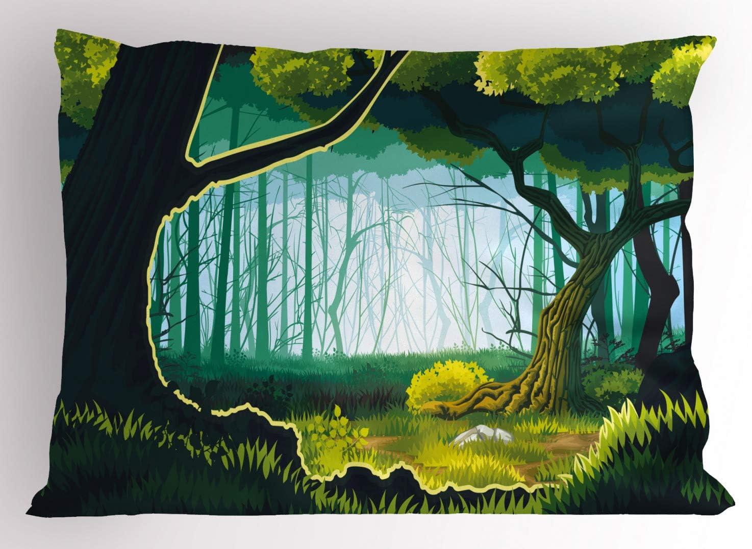 imageAmbesonne Birds Pillow Sham Set of 2 2 Birds on a Branch Singing Love Songs Friend Valentine Couple Hope Living Quality Microfiber Bedding Item for All Seasons 30 x 20 Cream Black WhiteSeafoam Dark Teal