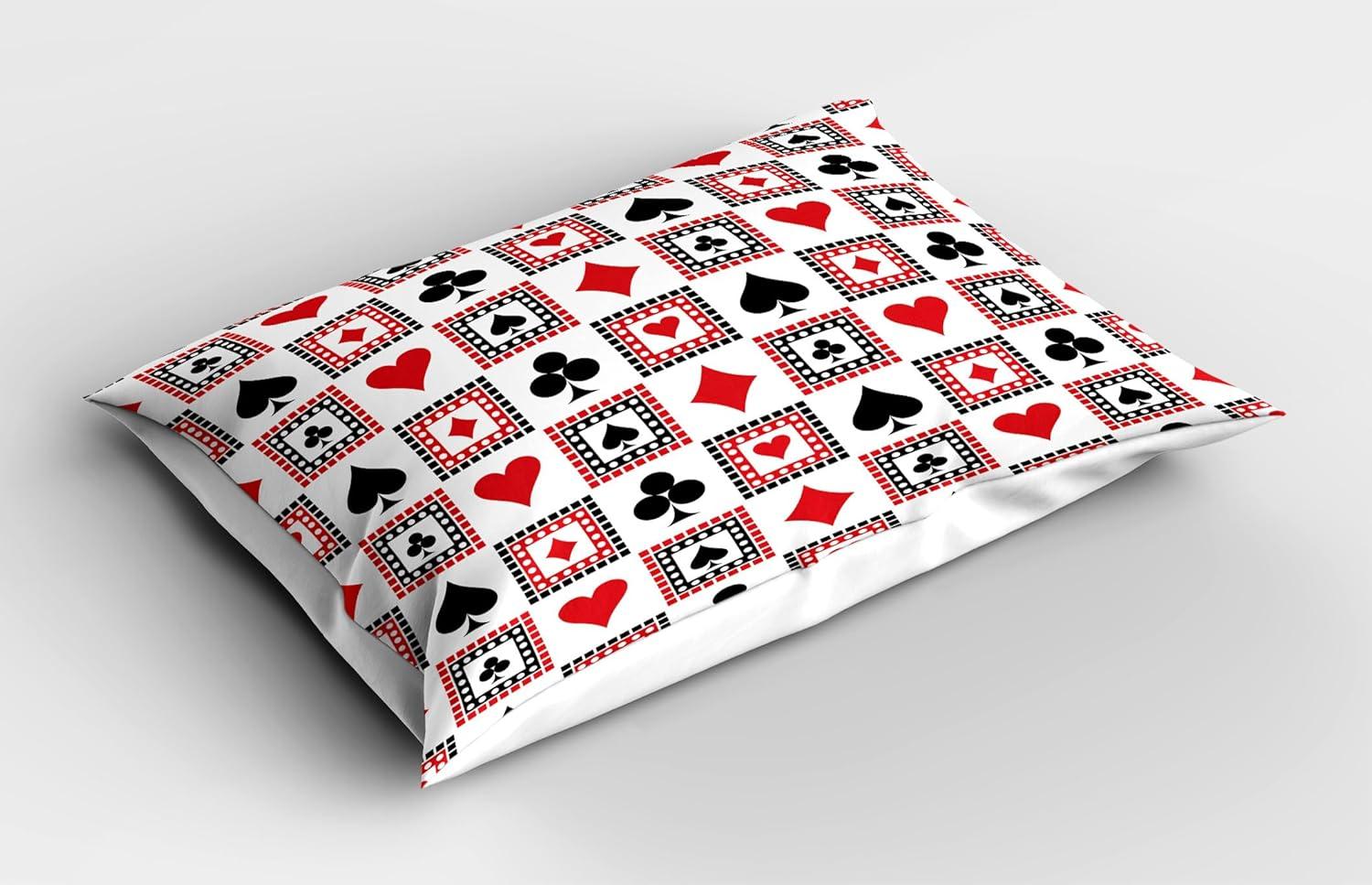 imageAmbesonne Eiffel Tower Pillow Sham Set of 2 Autumn Romantic Paris Historical Valentines Day Umbrellas Doodle Quality Microfiber Bedding Item for All Seasons 26 x 20 Lilac Red Pale BlueScarlet Black