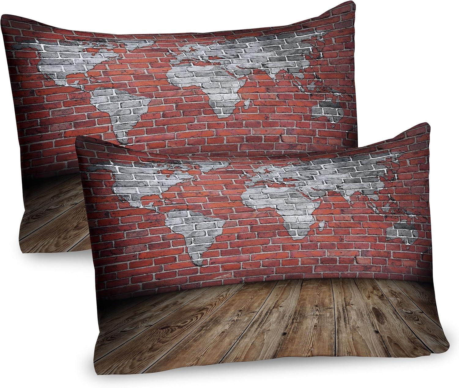 imageAmbesonne Eiffel Tower Pillow Sham Set of 2 Autumn Romantic Paris Historical Valentines Day Umbrellas Doodle Quality Microfiber Bedding Item for All Seasons 26 x 20 Lilac Red Pale BlueCinnamon Pale Grey