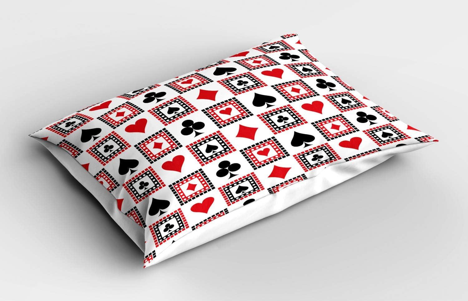 imageAmbesonne Eiffel Tower Pillow Sham Set of 2 Autumn Romantic Paris Historical Valentines Day Umbrellas Doodle Quality Microfiber Bedding Item for All Seasons 26 x 20 Lilac Red Pale BlueScarlet Black