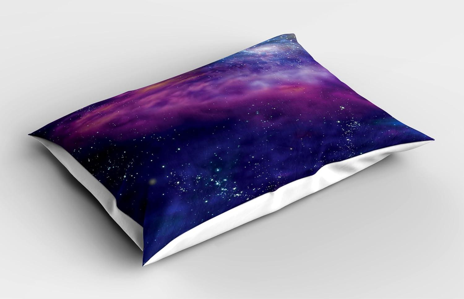 imageAmbesonne Flower Pillow Sham Set of 2 Dreamy Tree Body View Cloudy Details Love and Affection Valentines Inspired Motif Quality Microfiber Bedding Item for All Seasons 30 x 20 PurplePurple Blue