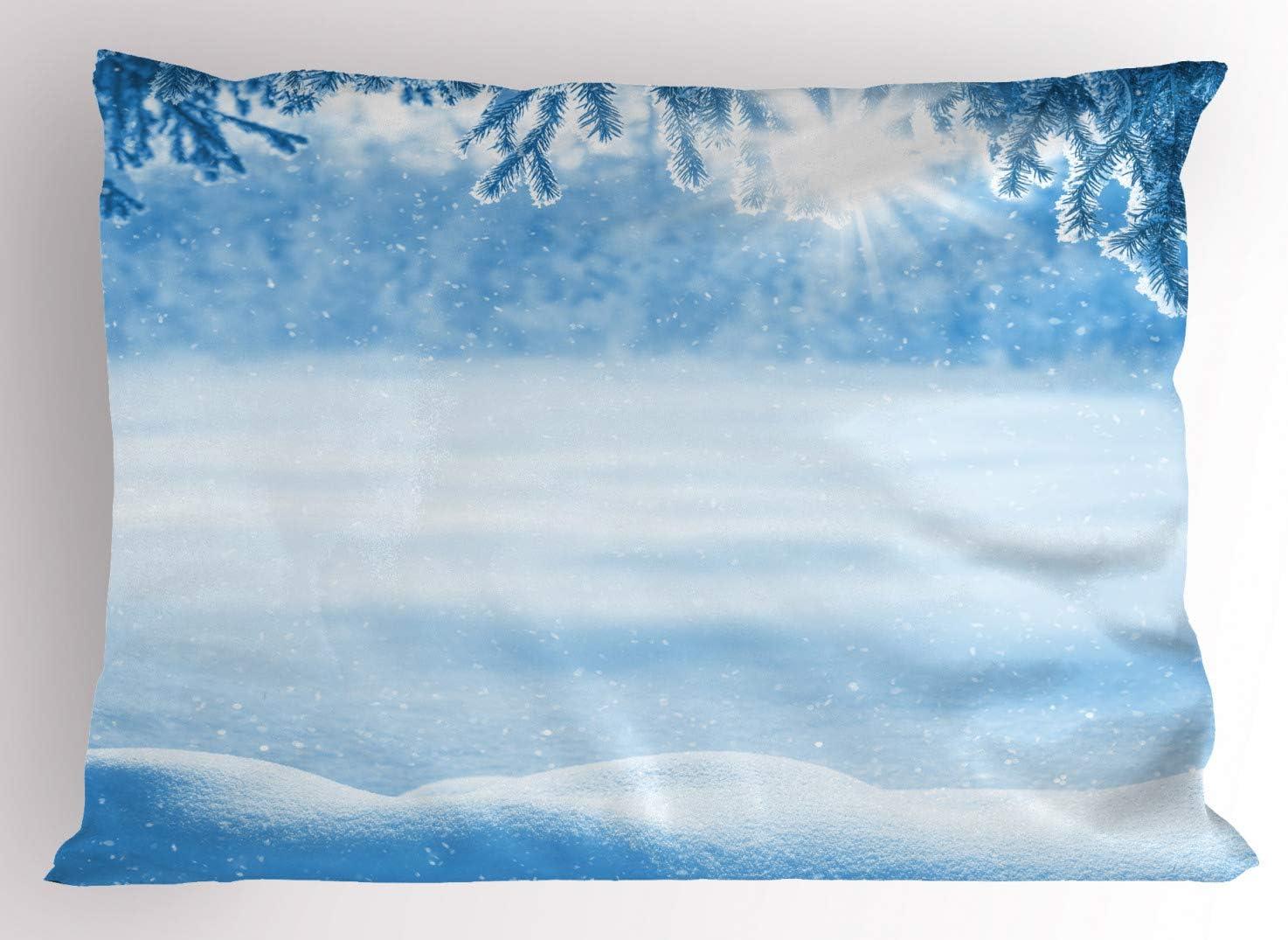 imageAmbesonne Flower Pillow Sham Set of 2 Dreamy Tree Body View Cloudy Details Love and Affection Valentines Inspired Motif Quality Microfiber Bedding Item for All Seasons 30 x 20 PurpleWhite