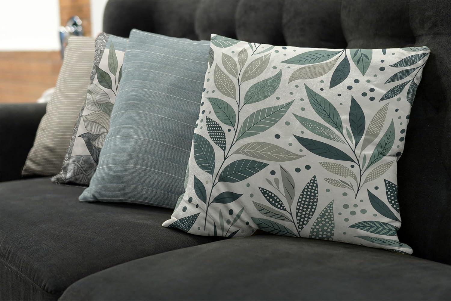 imageAmbesonne Flower Throw Pillow Cushion Cover Retro Romantic Rose Petal with Rain Water Drops Valentines Love Picture Decorative Square Accent Pillow Case 18 X 18 White and BlackGreen Slate Blue and Eggshell