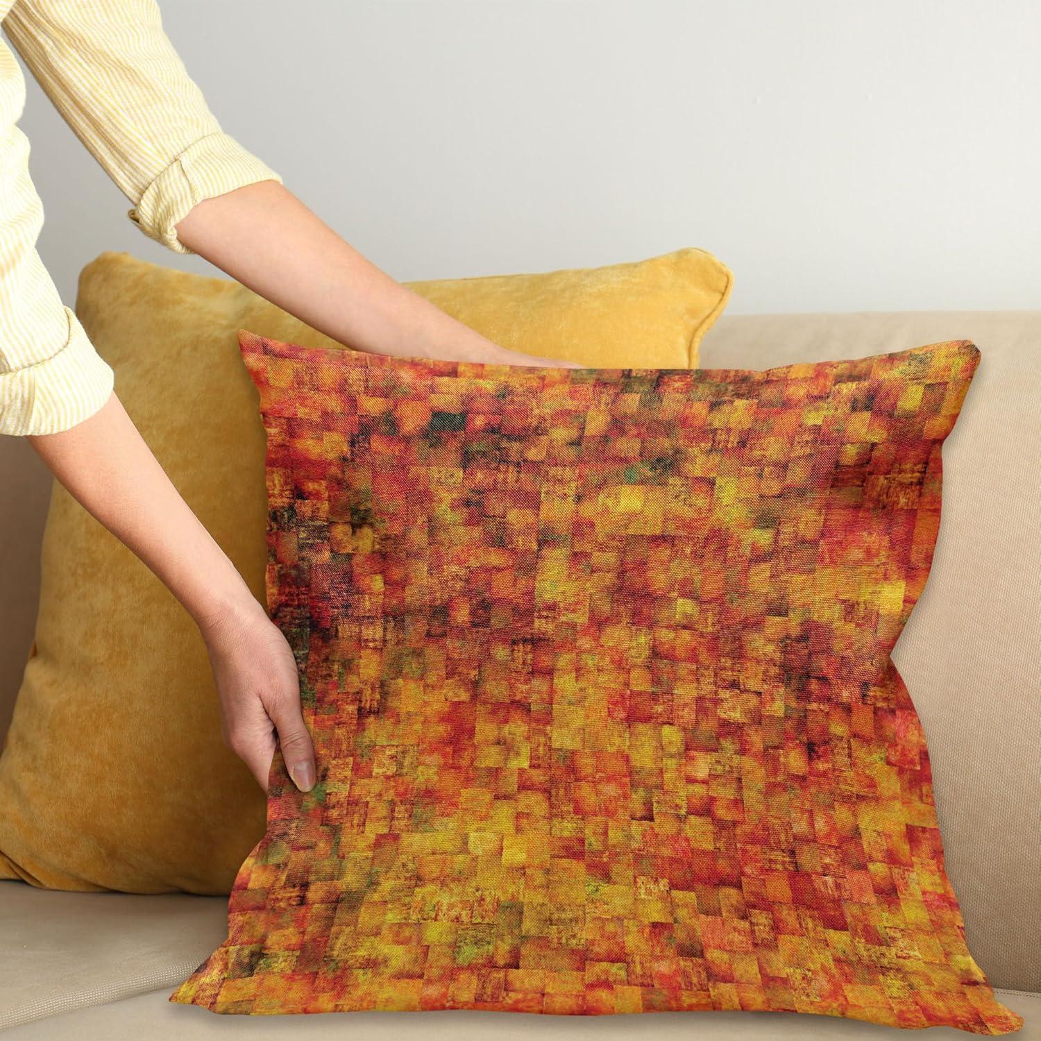 imageAmbesonne Flower Throw Pillow Cushion Cover Retro Romantic Rose Petal with Rain Water Drops Valentines Love Picture Decorative Square Accent Pillow Case 18 X 18 White and BlackOrange Mustard