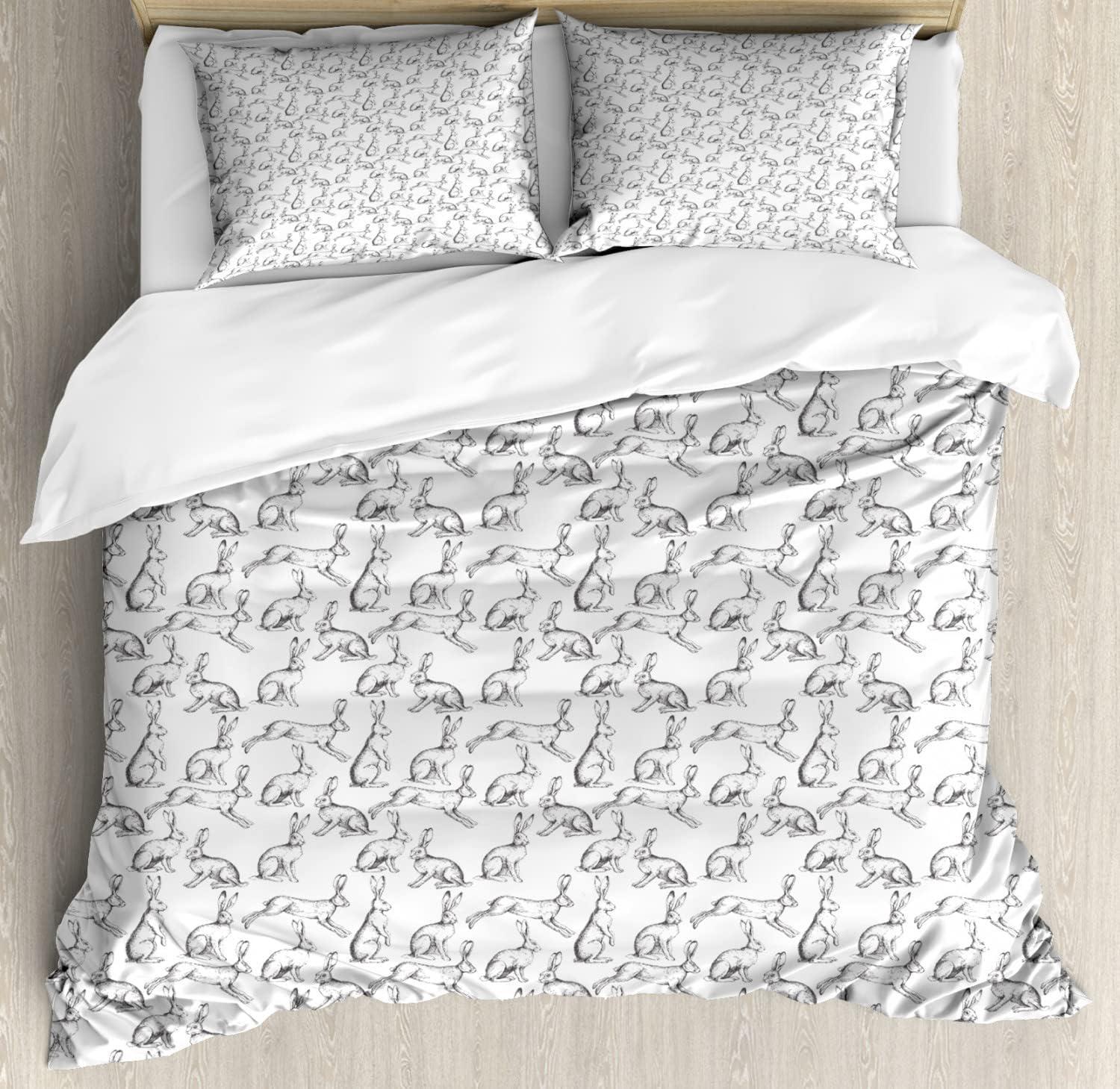 imageAmbesonne Heart Duvet Cover Sets Rainbow Colors Watercolor Style Inspired Hearts Valentines Day Love Romantic Couples Bedding Set with 2 Duvet Covers amp 4 Pillowcases 2 Pack Queen Size MulticolorWhite Pale Grey